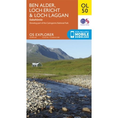 Ben Alder, Loch Ericht & Loch Laggan, Dalwhinnie - Ordnance Survey