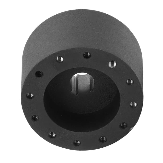 Boot Stuurwiel 6 Gats Naafadapter 34 Inch Keilbaan Metaal Sterke Structuur Marine Naafadapter black
