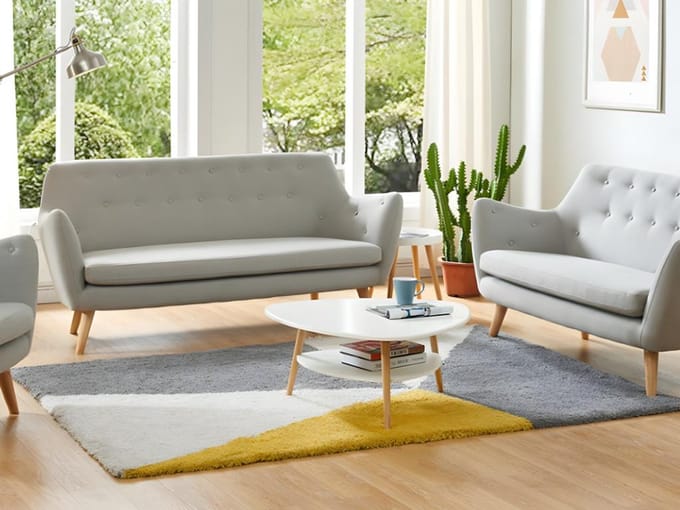 Vente-unique Tapijt YULE van microvezel en polyester - meerkleurig - 160 x 230 cm