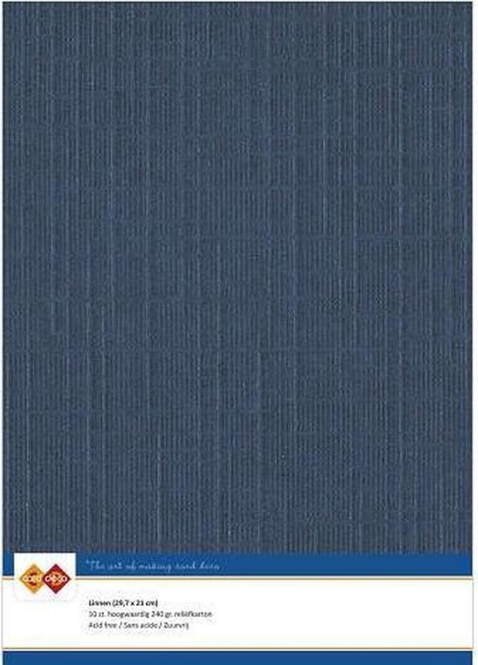 Linnenkarton - A4 - Donkerblauw