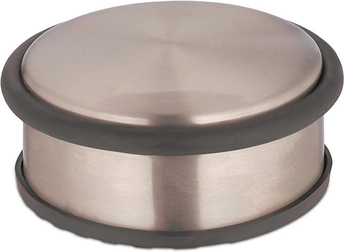 Deurstopper van roestvrij staal - antislip deurstop met rubberen ring - brons