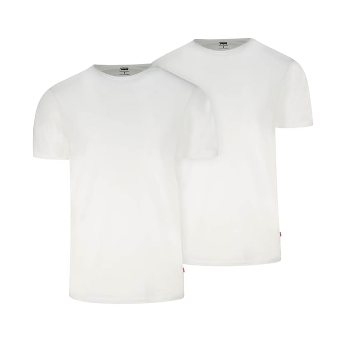Levi's T-shirt Solid Crew Wit 2Pack - Maat S - Heren - Basic T-shirt