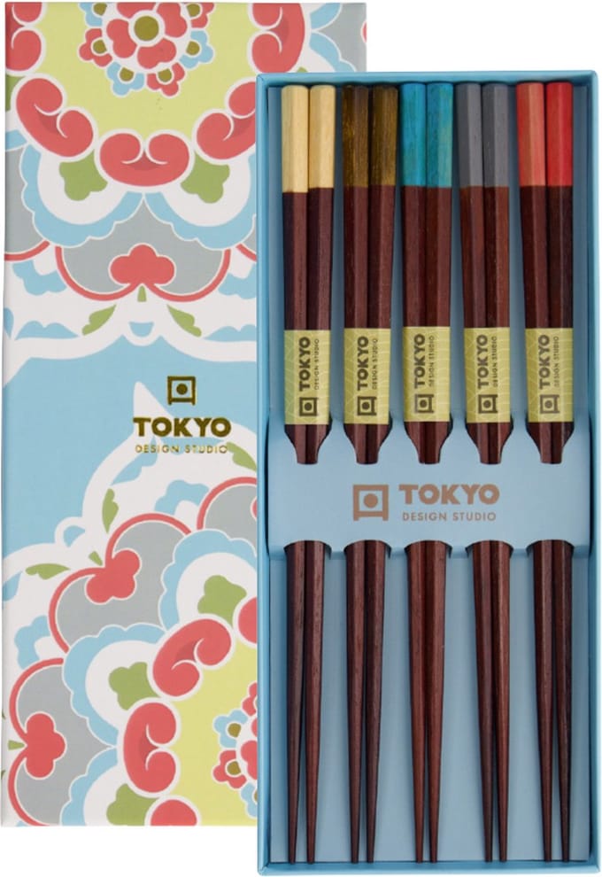 Tokyo Design Studio - Eetstokjes - Cadeau Set - Mandela - Blauw