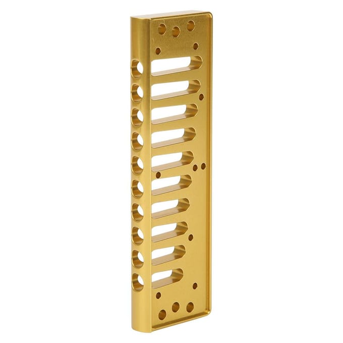 Mondharmonica Kam 10?Gaten Blues Harp Kam Onderdeel voor HOHNER SP20 Aluminiumlegering Mondharmonica AccessoireGoud yellow