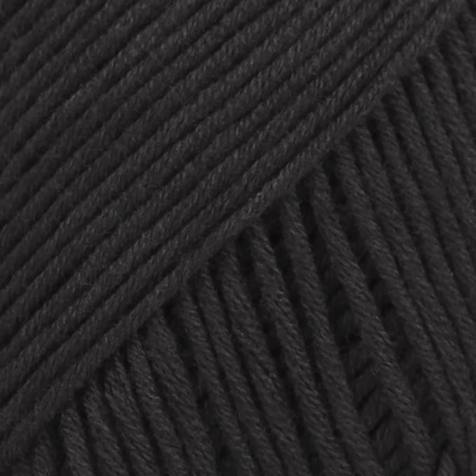 DROPS Safran Uni Colour - 16 zwart - Katoen Garen
