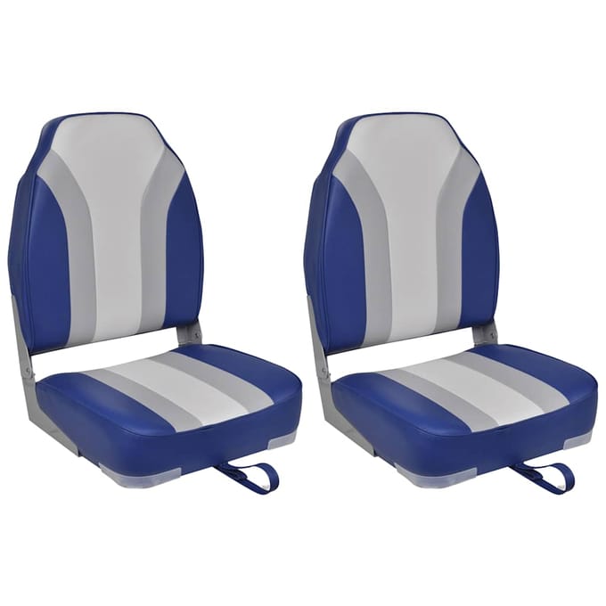 vidaXL - Bootstoelen - inklapbaar - 2 - st - met - hoge - rugleuning