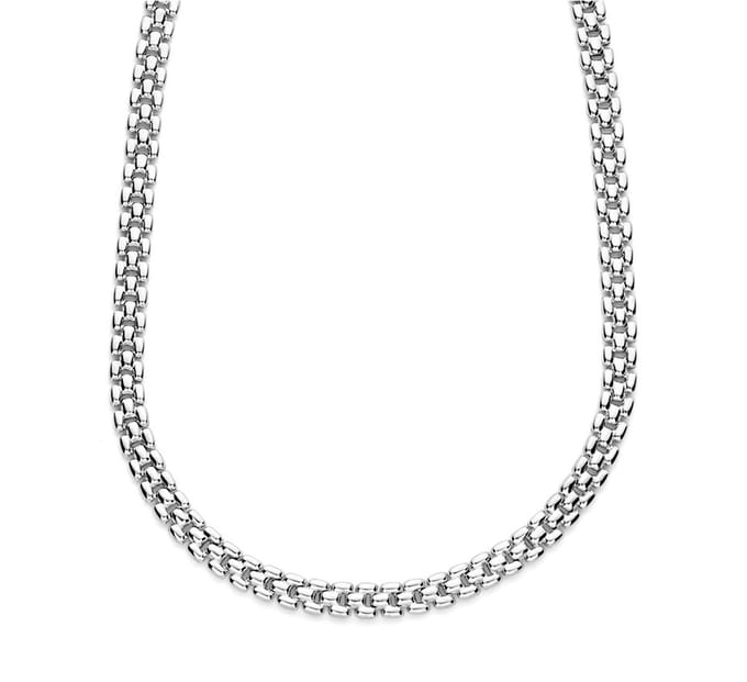 Zilver Gerhodineerde Collier schakel 6 1333943