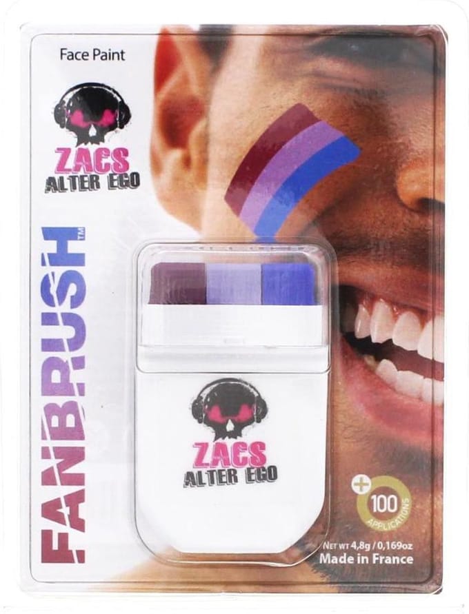 Zac's Alter Ego - Bisexual Flag Schmink - Multicolours