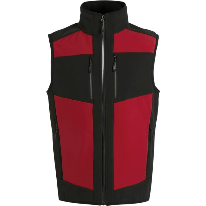 Regatta Heren E-Volve Colour Block Softshell Bodywarmer (Klassiek rood/zwart)