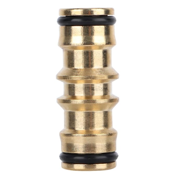 Messing slangkraanconnector met schroefdraad voor tuinwaterpijpadapterfitting beige