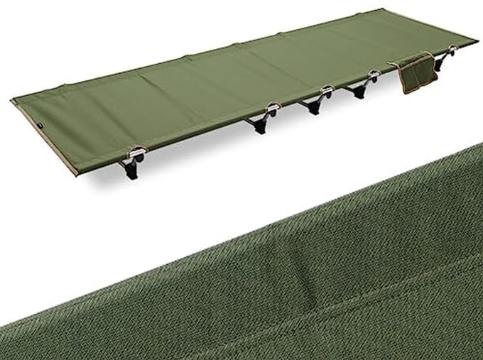 Lichtgewicht Vouwbed voor Camping - Draagbaar Eenpersoons Bed tot 350 Lbs
