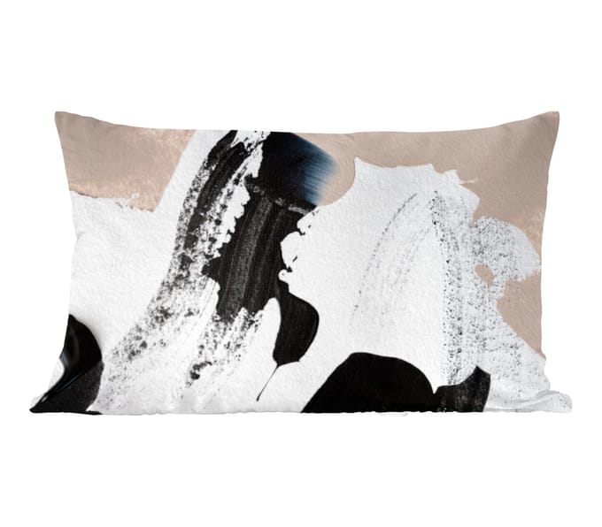 Sierkussens - Kussentjes Woonkamer - 50x30 cm - Zwart - Abstract - Design
