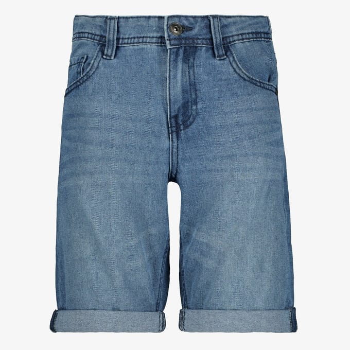Unsigned jongens denim short medium blauw - Maat 140