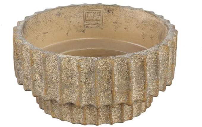 PTMD Bloempot Mitty - 25x25x12 cm - Cement - Bruin