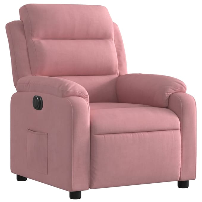 vidaXL - Fauteuil - elektrisch - fluweel - roze