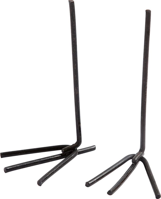 Kippenvoeten, H: 5 cm, B: 2 cm, zwart, 10 paar/ 1 doos