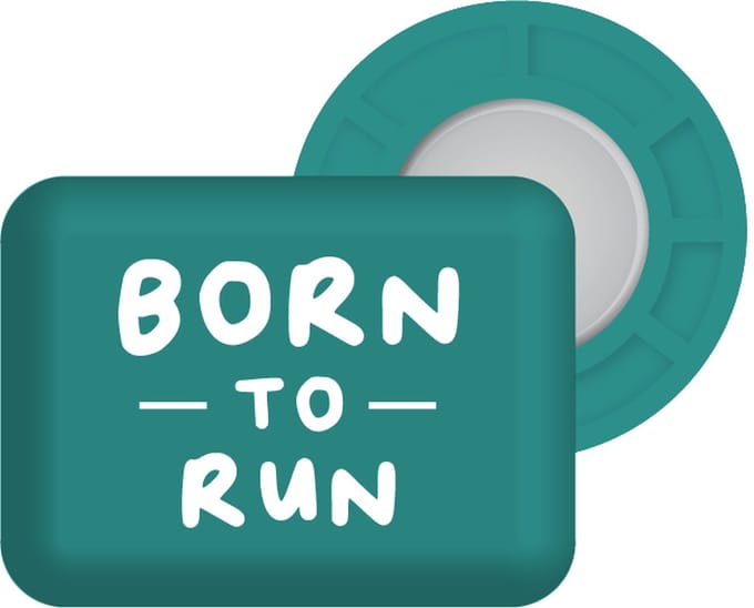 BibBits hardloopmagneten | Born To Run Petrol