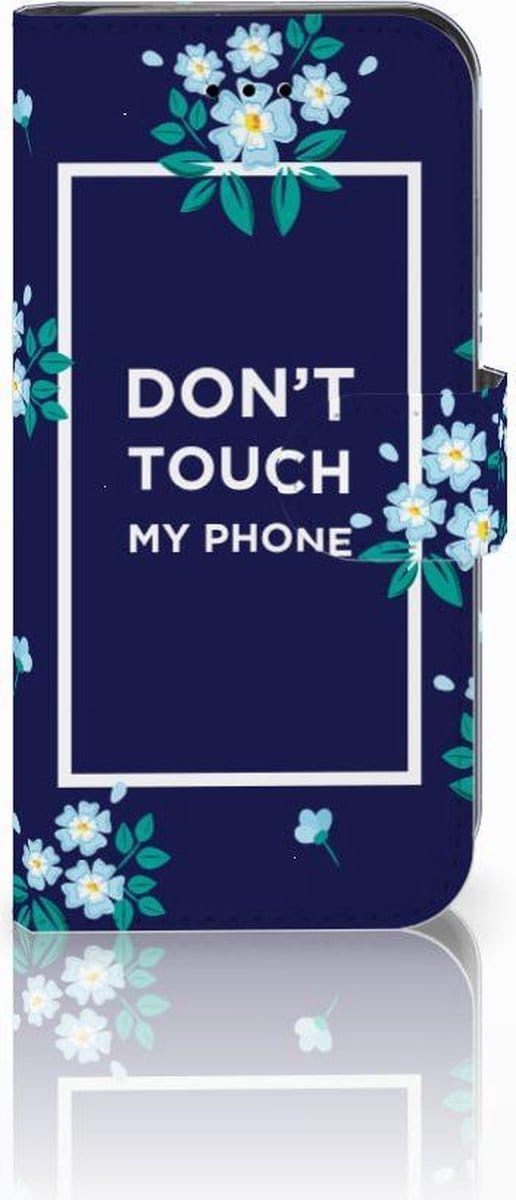 iPhone 7 | 8 | SE (2020) | SE (2022) Portemonnee Hoesje Flowers Blue DTMP