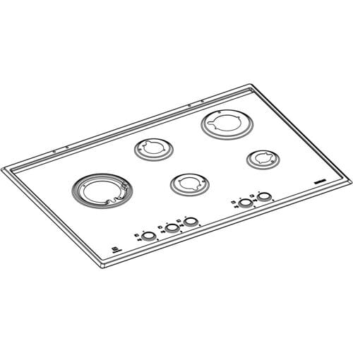 AEG bovenblad, inox, Electrolux, 744x510mm 140015092376