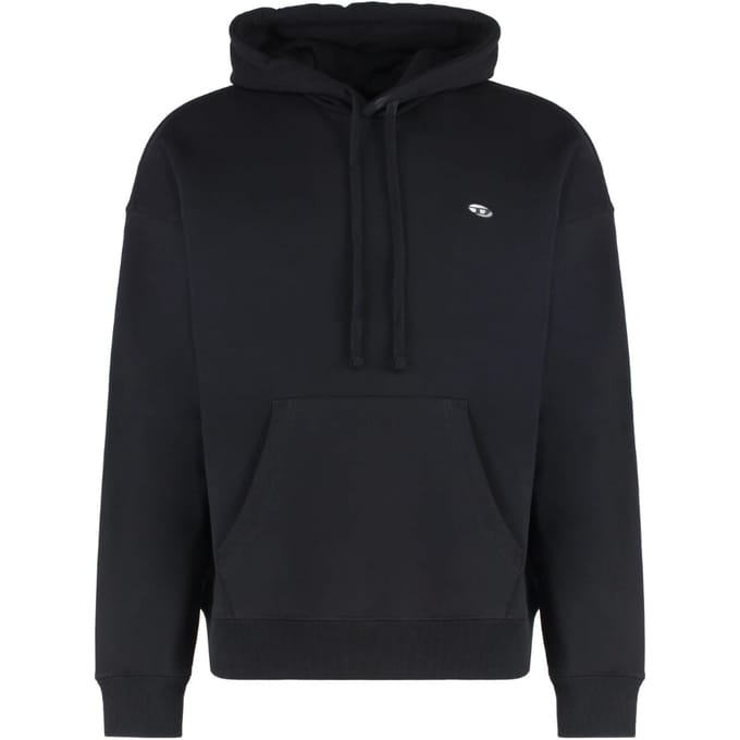 Diesel Hoodie Met Klein Logo, Zwart
