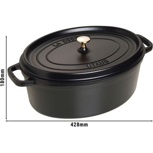 STAUB LA COCOTTE - Kookpot - Ovaal - 370mm - Gietijzer - Zwart