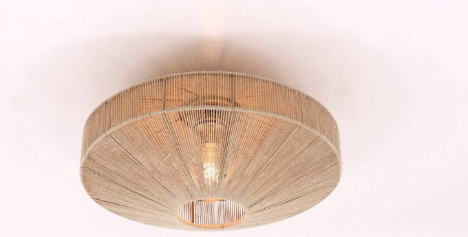 Touwlamp plafondlamp naturel diameter 43cm