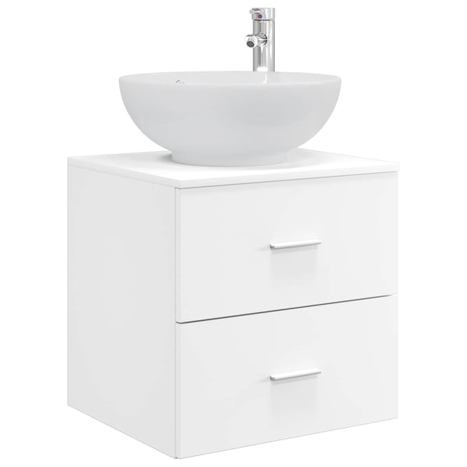vidaXL Wandgemonteerde wastafelmeubel Wit 49,5 x 44,5 x 66,5 cm
