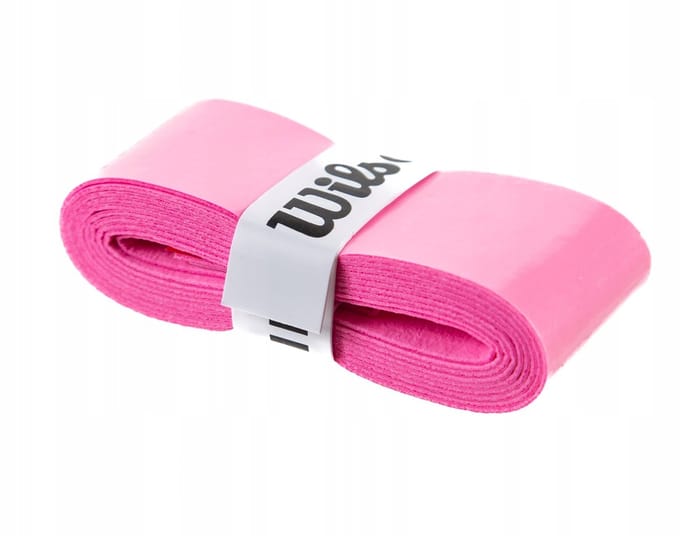 Merkloze roze tennissnaarwikkel: vochtig, antislip, verbeterde grip
