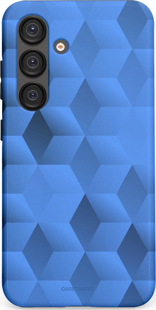Casetastic hoesje geschikt voor Samsung Galaxy S25 - Dubbellaagse bescherming - Hexaflow - Fashion Case - Lavendel Donkerblauw