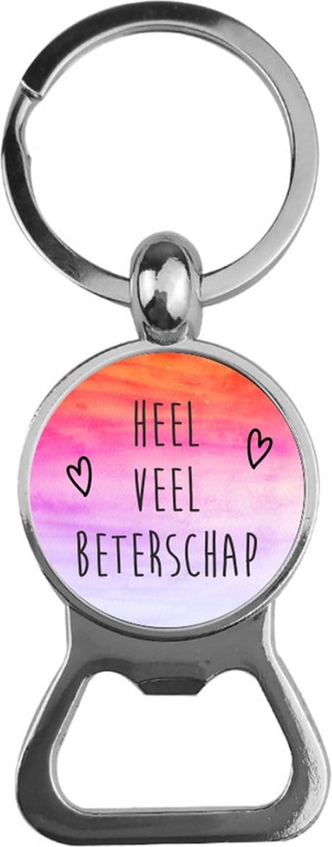 Bieropener Glas - Heel Veel Beterschap