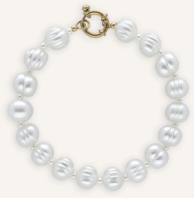 Notre-V Bracelet Pearls Sieraden Dames - Goudkleurig - Maat ONESIZE