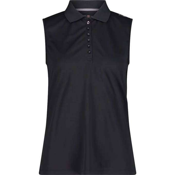 Cmp 3t59776 Mouwloze Polo Zwart S Vrouw