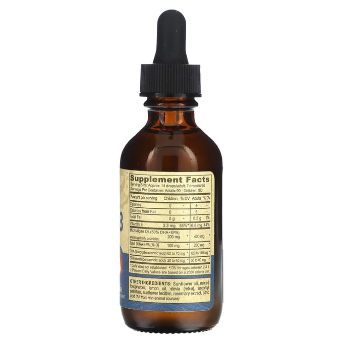 Vegan Omega 3 DHA-EPA, Citroen, 60 ml (2 fl oz)