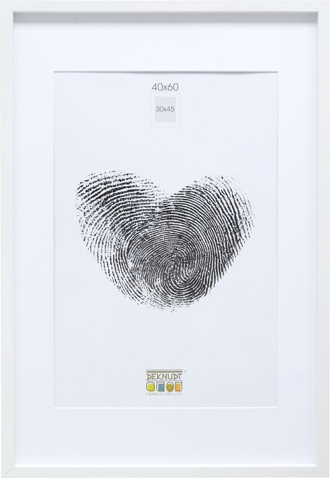 Deknudt Frames fotolijst - wit met passe-partout - 30x45 cm / 40x60 cm