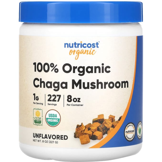 100% Biologische Chaga Paddenstoel, Ongezoet, 227G(8oz)