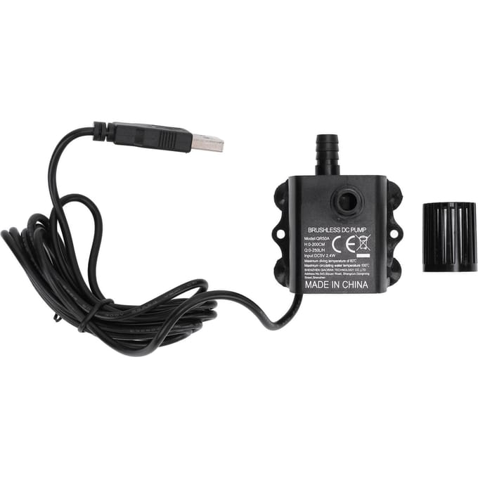 Kleine Dompelwaterpomp 0?200cm Lift 0?250LPH IP68 Classificatie DC5V 2.4W USB Waterpomp met LED