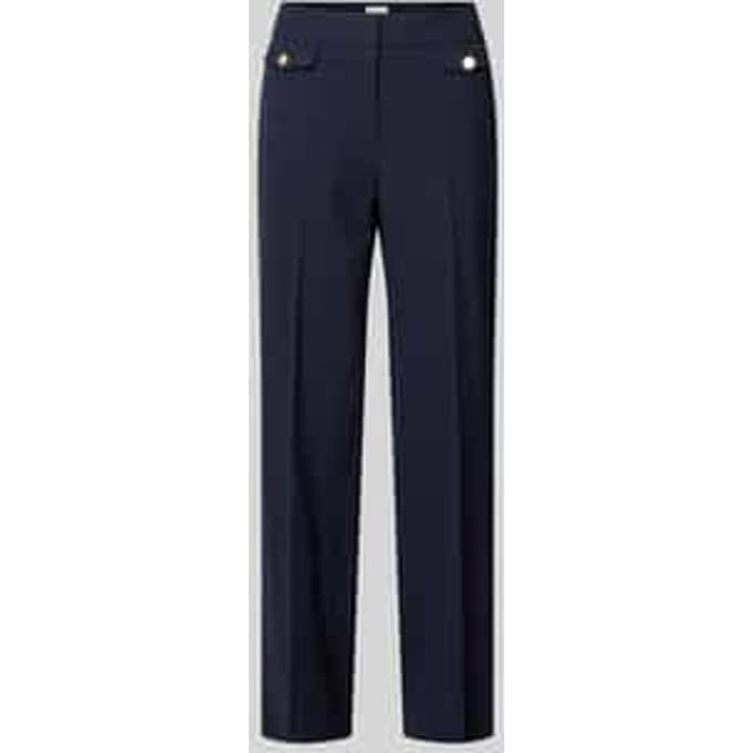 straight fit linnenbroek met viscose model 'Alara'