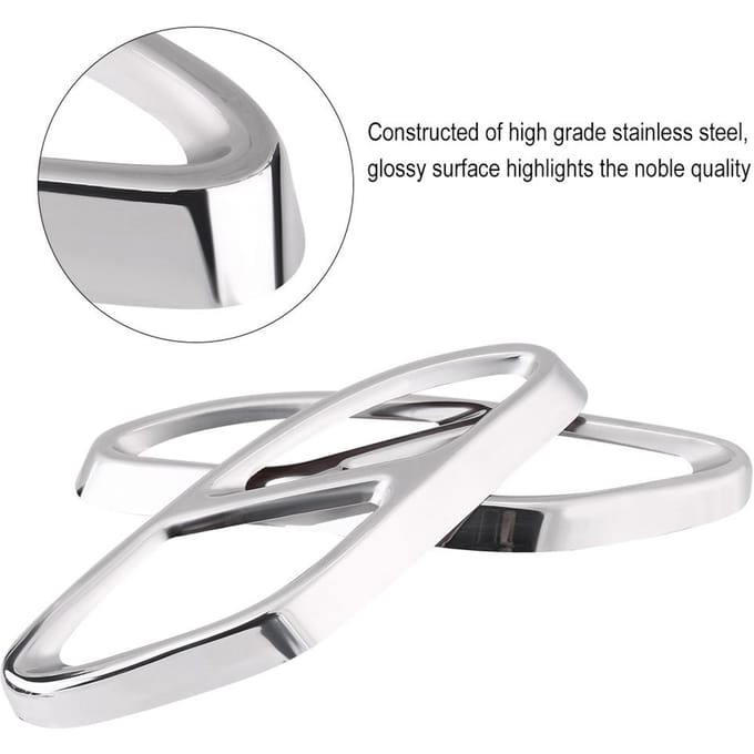 1 Paire Garnitures de Couvercle de Tuyau d'Échappement pour Mercedes Benz GLC C E classe C207 Coupé 14 17 Silver white
