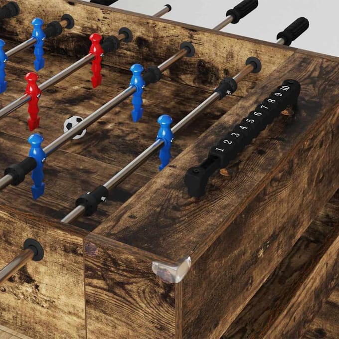 vidaXL Honkbaltafel Gerookte Eik 125 x 60,5 x 80 cm Bewerkt hout