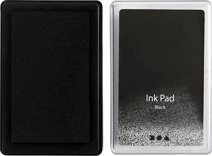 Stempelinkt, zwart, H: 2 cm, afm 9x6 cm, 1 stuk