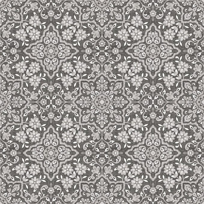 Homestyle - Behangpapier - Terazza - Behang - Zwart - 0,53 x 10 M.