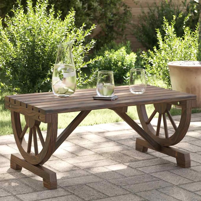 vidaXL - Tuintafel - 90x50x40 - cm - massief - vurenhout