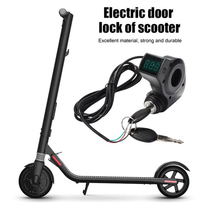 Elektrische Scooter Contactslot Stuur Bedieningsschakelaar Duimgashendel met Sleutels Compatibel voor Kugoo M4 zwart