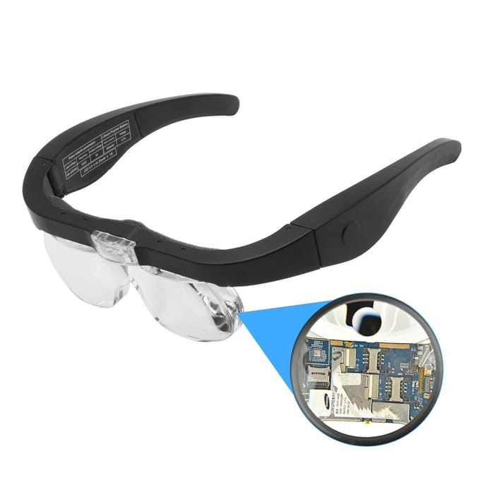5X Vergrotende Headset met LED-licht Vergrootglas Op het hoofd gemonteerde Sieraden Loep Vergrootglas met wit