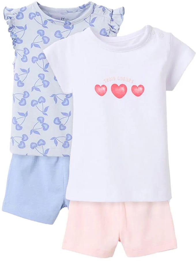 Zippy 3107120701 Korte Mouw Pyjama 2 Eenheden Veelkleurig 6-9 Months Meisje