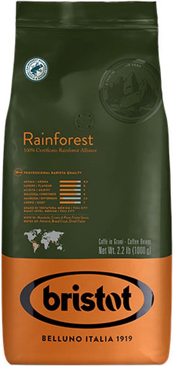 Bristot Rainforest - Koffiebonen - 1000 gram