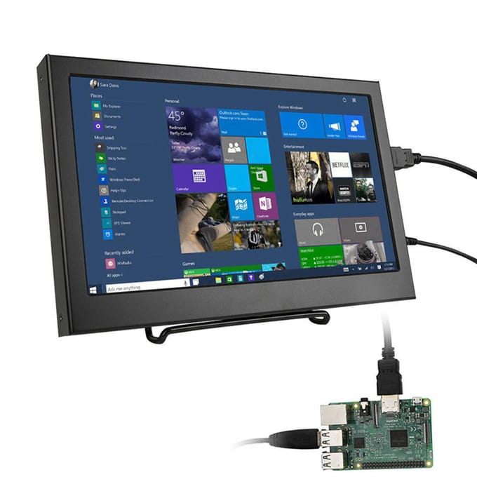 Draagbare 11,6 inch scherm 1366x768 HDMI-monitor voor PS34 Xbox360 Raspberry Pi Windows UK Plug