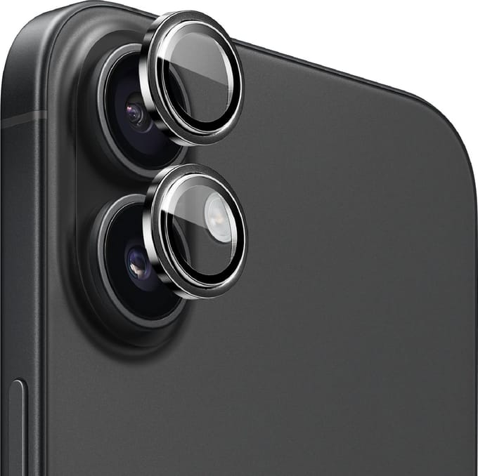 iPhone 16 / 16 Plus Camera Lens Screen Protector Zwart - Screenprotector - Camera Protector iPhone 16