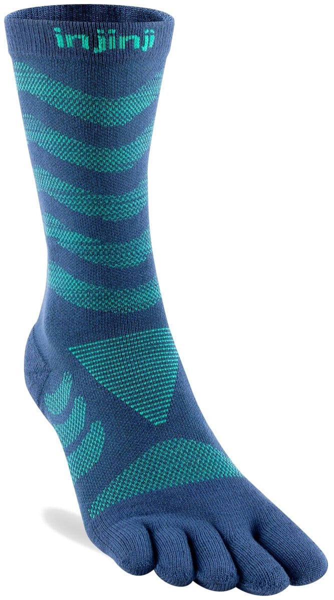 Injinji Women's Ultra Run Crew - Diep blauw/Groen - 40-45