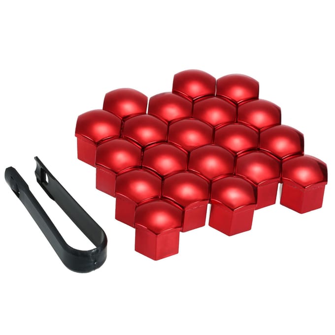 20 stuks Universele 21mm Wielmoerdoppen Wielboutdoppen Schroefbeschermers rood